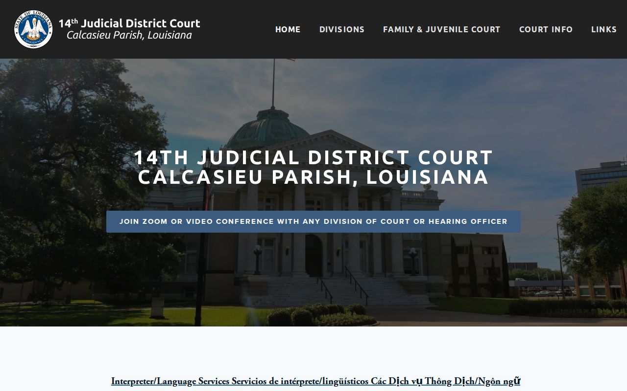 Calcasieu Parish court docket Fourteenth Judicial District Court