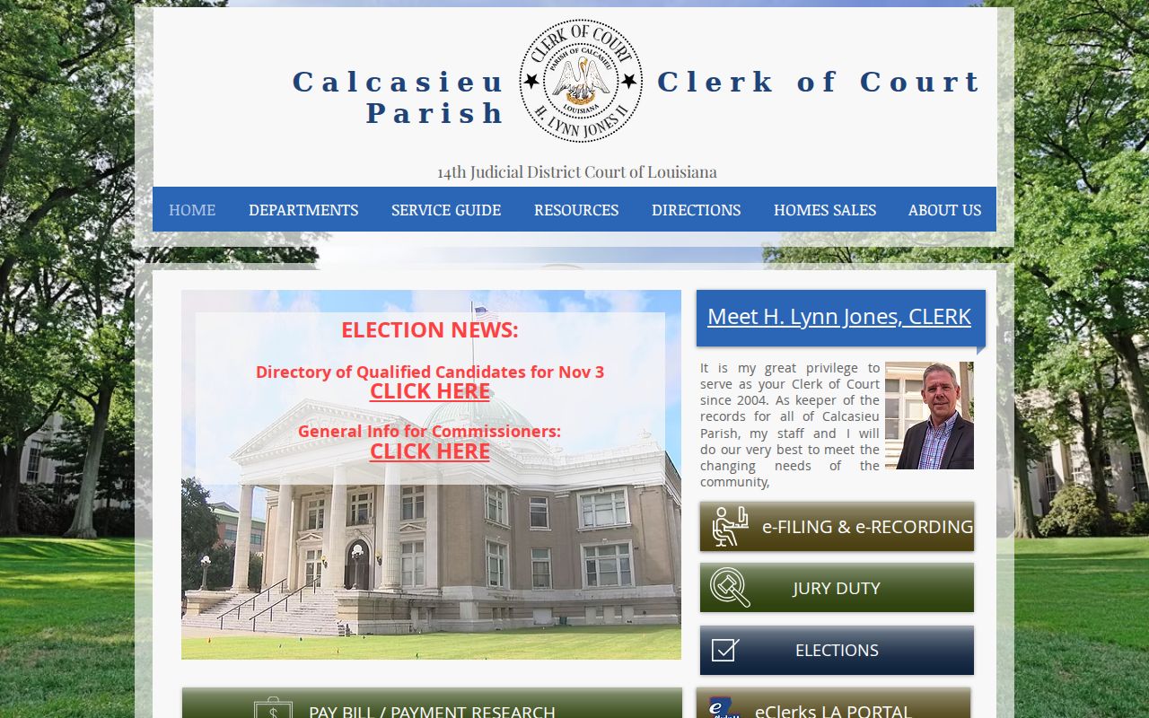 Calcasieu Parish court docket Clerk of Court online services