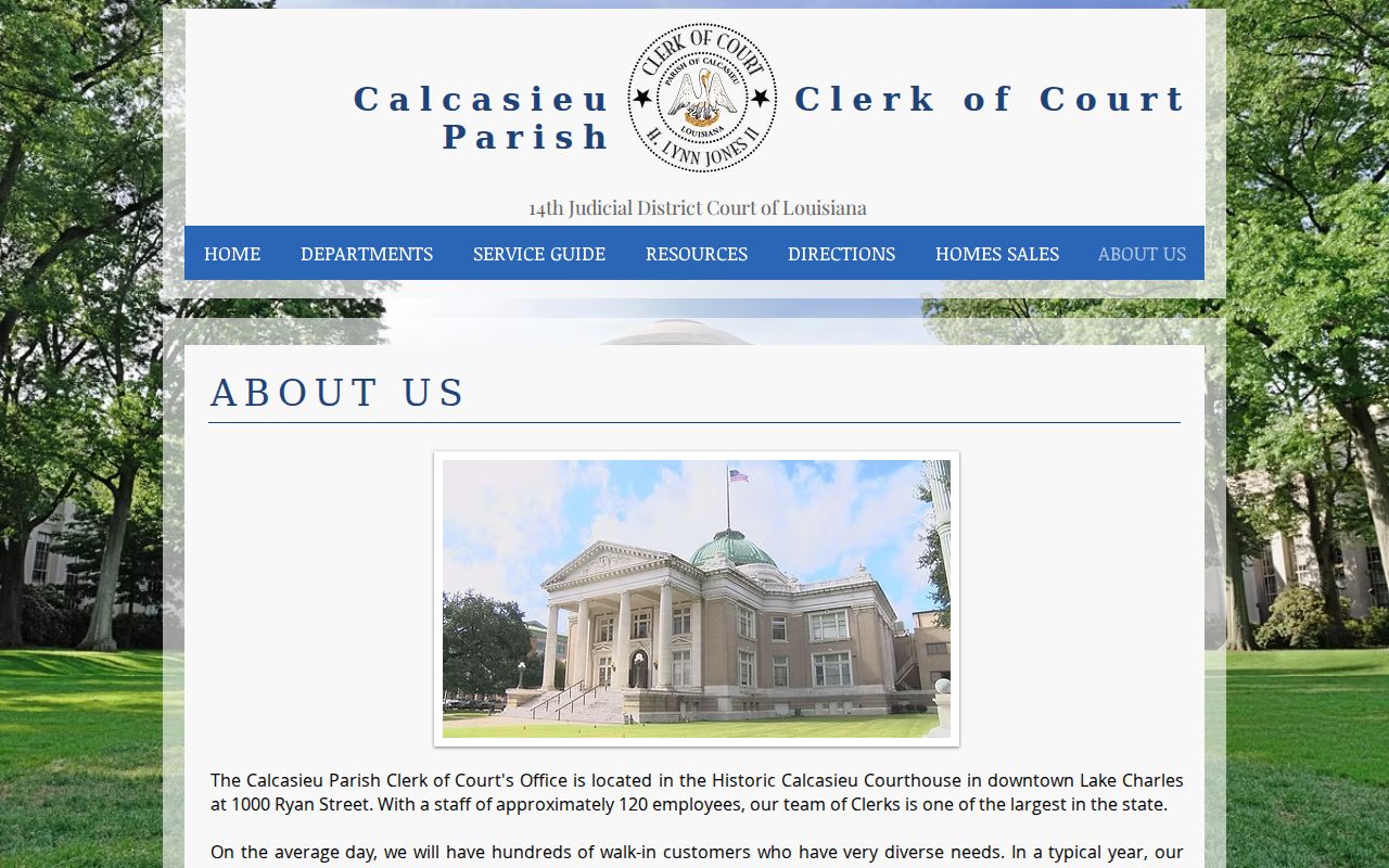 Calcasieu Parish court records docket historic courthouse