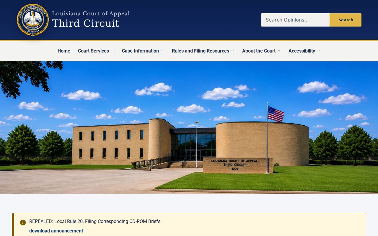 Calcasieu Parish court docket Louisiana Third Circuit appeal route