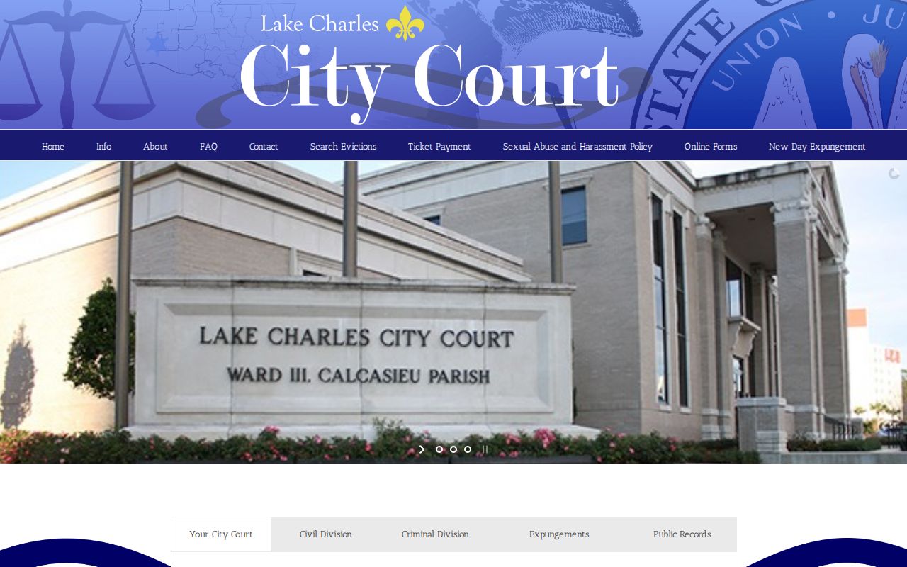 Lake Charles court docket access at Lake Charles City Court